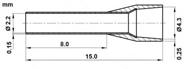 KABEĻU UZGALIS TUL-2.5/8/DIN-BL*P100